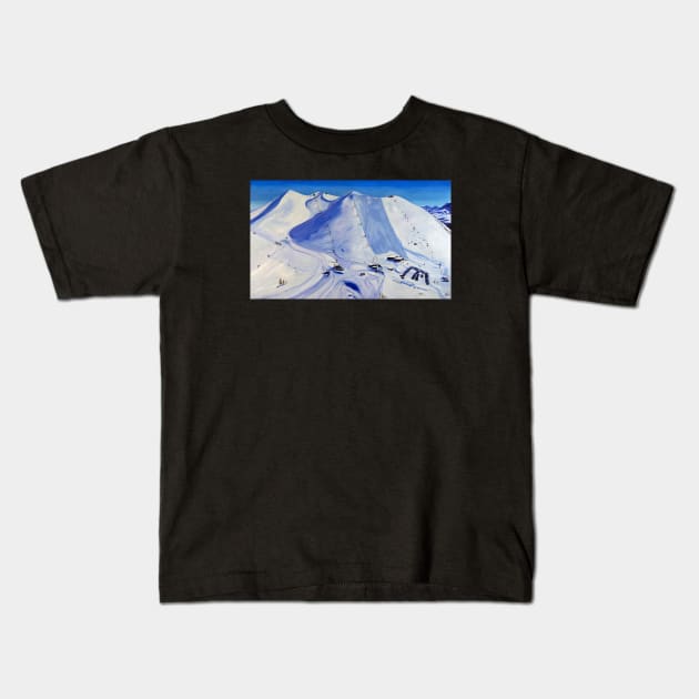 Arctic Valley Ski Area Kids T-Shirt by realartisbetter